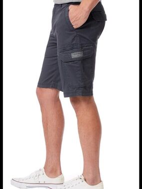 NWT UNION BAY Men's Relaxed Fit Flex Waist Cargo Shorts, Gray 40